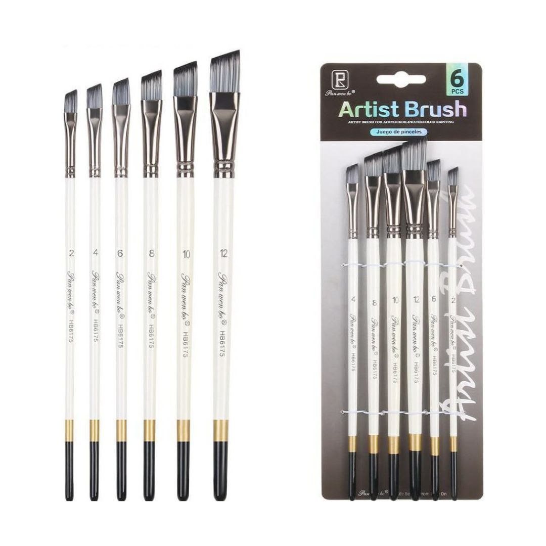 ست قلمو  6 عددی ارتیست براش سرکج