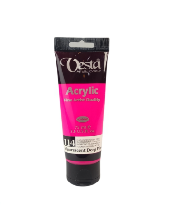 رنگ اکریلیک وستا 75 میل کد 114 مدل فلورسنت