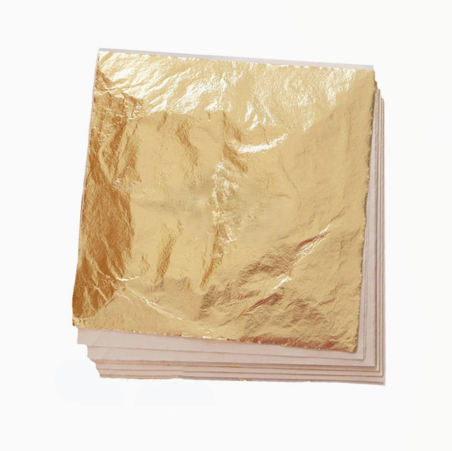 ورق طلای پوستی دار (طلایی)100عددی