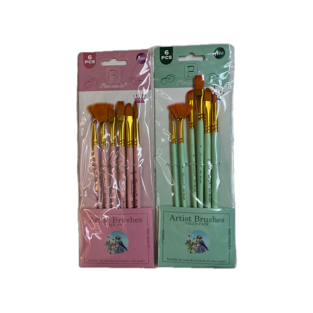 ست 6 عددی قلموی میکس دسته پاستلی پن ون بو