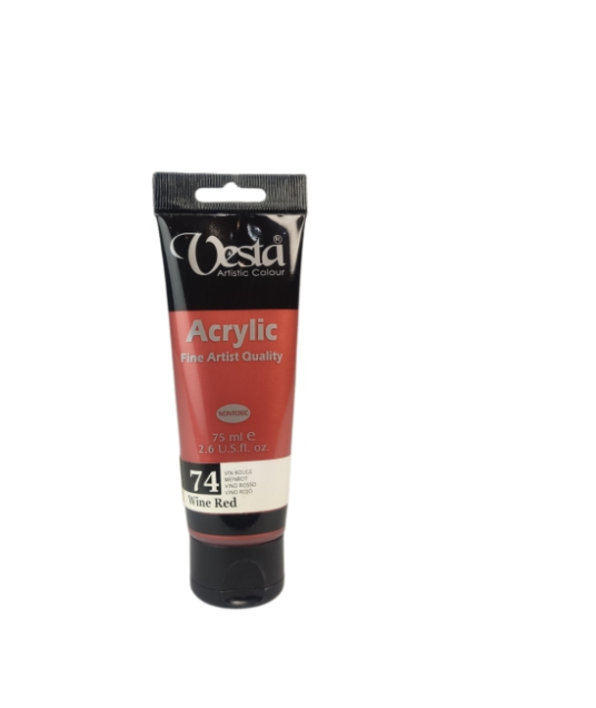 رنگ اکریلیک وستا 75 میل کد 74 مدل متالیک