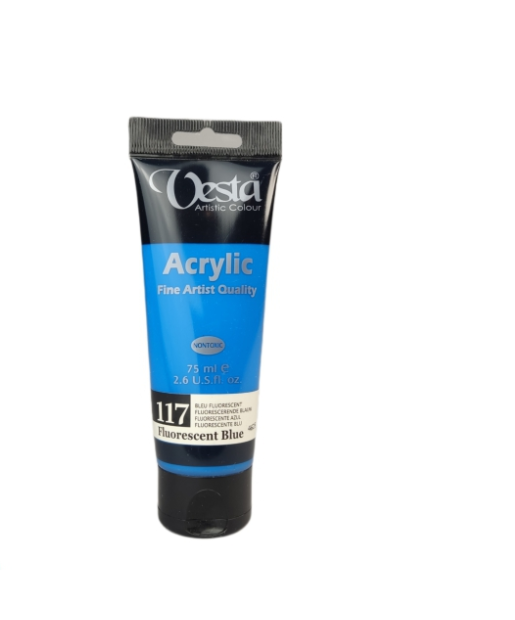 رنگ اکریلیک وستا 75 میل کد 117 مدل فلورسنت