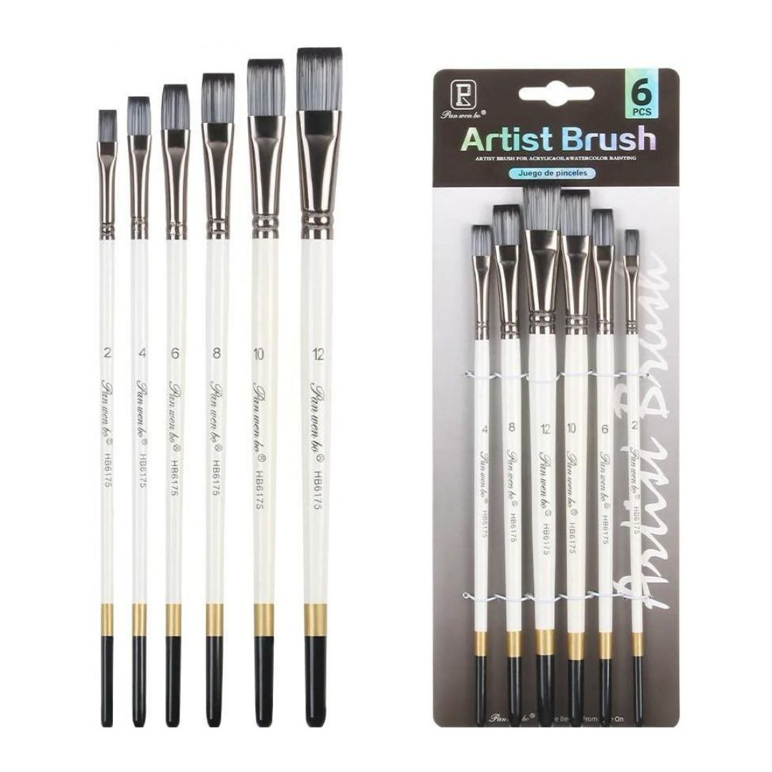 ست قلمو 6 عددی ارتیست براش سرتخت