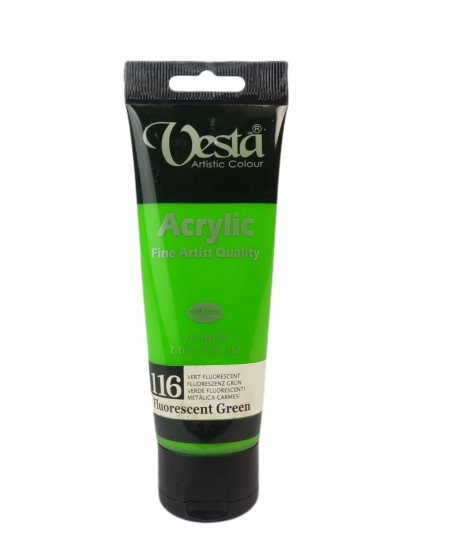 رنگ اکریلیک وستا 75 میل کد 116 مدل فلورسنت