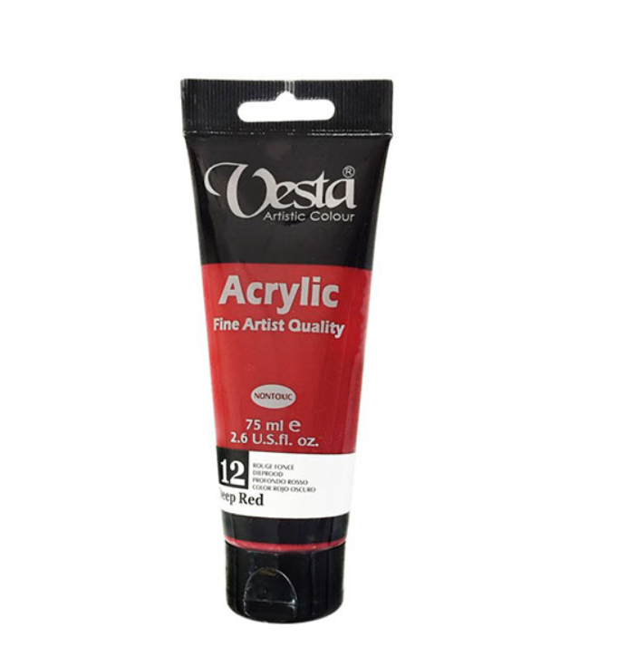 رنگ اکریلیک وستا 75 میل کد 12