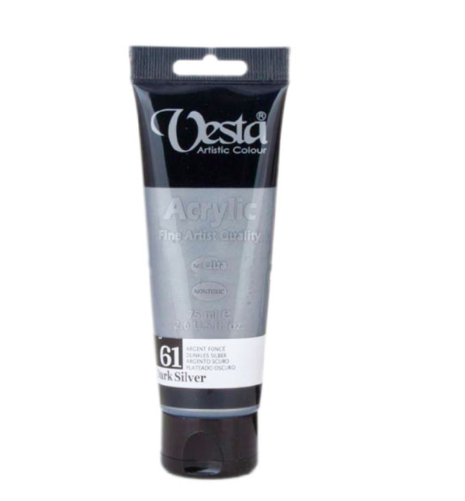 رنگ اکریلیک وستا 75 میل کد 61 مدل متالیک